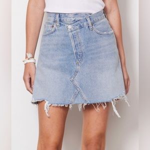 NWT Agolde Crisscoss Denim Mini Skirt, 30 (10)